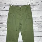 Urban Outfitters  NWT Size 16 Green Button Fly Closure Cotton Straight Leg Pants Photo 1