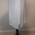 White House | Black Market Metallic White Silver Knit Crewneck Sweater Photo 5