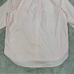 Lands' End Lands’End Women’s Butto Down Shirt Top Stripes Classic Longsleeve White Orange M Photo 8