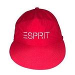 Esprit  Hat Baseball Cap Red White Embroidered Adjustable Snap Back 80s Preppy Photo 0