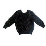 Ba&sh  Amby Sweater Rhinestones Angora Jumper Black Noir Pull US 4 Small NWT Photo 6