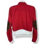 Ralph Lauren Sport Crop Top DIY Elbow Patches Red Plaid Women Size 2 Oversized Photo 1