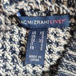 Isaac Mizrahi  Navy and White Knit Vest Size XS Navy Sleeveless Sweater Photo 6