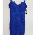 Guess  Dress Size 4 Blue Lace Strappy V Neck‎ Sleeveless NEW Photo 1