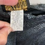 Vintage Snake Skin Pants Sz 14 Extra Long Wide Leg Blue Silver David Paul Photo 6