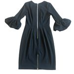 Avery G Black Dress Puff Bell Sleeves Cocktail Party Back Zip Size 8 Women's Photo 7