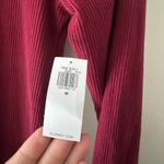 Old Navy NEW!!  Burgundy Wine Red Ribbed Fitted Mock Neck Long Sleeve Dress Photo 4