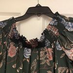 Hummingbird ✨ Dark Green Floral Off Shoulder Top Photo 3