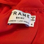 frame denim Frame Womens Red 100% Silk Wrap Maxi Dress Size M Medium Photo 5