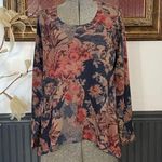 Soft Surroundings  Millie Floral Knit Top Tunic Sweater - Sz PS 💚🎀 Photo 0