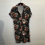 J for Justify Women’s Shirt Dress Gray Floral Buttons Collared Casual Size Large Classic Light Photo 10