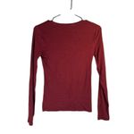 A New Day Maroon Crew Neck Long Sleeve Cotton Blend T-Shirt Women Sz XS Photo 1
