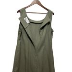 Kathie Lee Collection VTG Y2K Linen Blend Shift Dress XL Sage Green Minimalist Photo 4