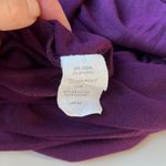 KLD Signature  V Neck Drape Shoulder Puff Sleeve Loose Fit Mini Dress Purple L Photo 7