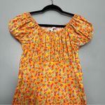 Caroline Constas Calla Mini Dress Floral Off The Shoulder Women’s M Orange Size M Photo 2
