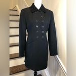 Ralph Lauren Military Faux Fur Lapel Double Breasted Black Wool Riding Coat Sz 6 Photo 4