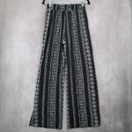 Joe Benbasset  Black Geometric Wide Leg Boho Pull On Trousers Pant L Large Photo 2