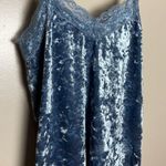 Pink Rose CLEARANCE! Gray Velour Lace Trim Tank Size S VGUC Photo 4