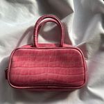 Liz Claiborne Mini Vintage Pink Faux Alligator Pink Diva Barbie Tiny Handbag Tote Photo 0