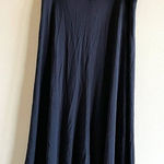 Nau Knit Maxi Skirt Pull On Black‎ Elastic Waist Womens Size L Work Black Size M Photo 0