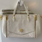 Joy Mangano “Joy Chic”White Leather Satchel, Handbag With RFID NWOT White Photo 0