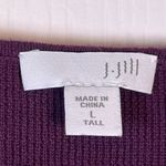 J.Jill  Sweater L/S Blouse Purple V-Neck Pullover Lagenlook Size Large EUC #0656 Photo 6