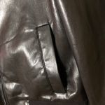 House of Harlow Faux Leather Bomber Jacket Black Medium Photo 3