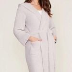 Barefoot Dreams  CozyChic Ribbed Hooded Robe Gray Size 2 Photo 0