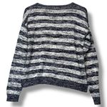 Marled Striped Knit Sweater Pullover Large‎ Grunge Classic Neutral Preppy Cozy Blue Photo 1