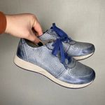 Dansko | Womans Christina Blue Metallic Brush 37 Photo 1