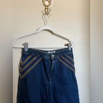 Free People Over The Rainbow Flare Jeans High Waisted Blue Women's Size 27 Photo 4