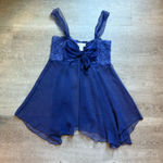 Victoria's Secret Victoria Secret Gold Label Vintage Chiffon Lace Babydoll Size M Periwinkle  Photo 0