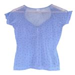 Tommy Hilfiger Vintage Y2K Tommy Jean Sheer Embroidered Baby Tee Top Small Floral Cottage Fairy Photo 3