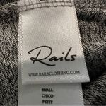 Rails  Leigh Oversized Dropped Shoulder Top Sweater Women's Small Gray Velvet Tie Photo 7