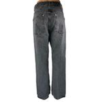 ZARA Women's Black High Waisted Straight Wide Leg Denim Jeans Pants Size 10 Photo 2