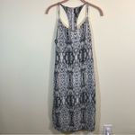 Rebecca Minkoff Black and White Erika Snakeskin Midi Dress 2 Photo 2