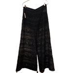 Anthropologie  Black Lace Wide-Leg Pants Photo 4