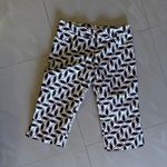Trina Turk Cotton Capri Pants Check Print Black / White Geometric Pattern Size 2 Photo 9