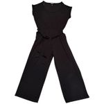 Allison Brittney Black Cuff Sleeve Straight Leg Jumpsuit Size Large Photo 1
