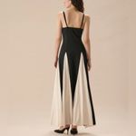 Rihoas Women's Black Contrasting Pleated Slip Maxi Dress Size XL Photo 3