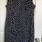 AB Studio NWOT | AB Studio women’s black polka dotted sleeveless zip dress — size 12 Photo 0