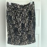 INC International Concepts Black Lace Overlay Pencil Skirt Size 10 Photo 6