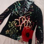 Alberto Makali  Black Multicolor Y2K Artistic Blazer Photo 1