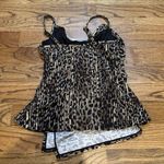 MiracleSuit  Tankini Swim Suit Top Wild Side Mirage Layered Animal Print Brown 10 Photo 1