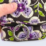 Vera Bradley Double ID Wristlet Plum Petals Purple Floral Bifold Zip Wallet $30 Photo 2