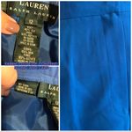Ralph Lauren LAUREN  CORNFLOWER BLUE, LINED, SILK CUFFED HEM TROUSERS (12) Photo 11