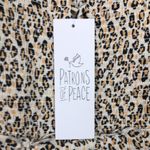 Patrons of Peace NWT Women’s Animal Print Lace-Up Front Smocked Peplum Tank Top Photo 7