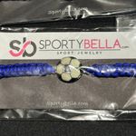 J456 Bulk Bundle of 8 NWT Sporty Bella Adjustable Soccer Bracelets Blue Photo 1