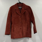Wilson's Leather Red Suede Blazer Coat Buttons Women's Large L Photo 0