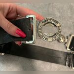 Badgley Mischka  Women’s Italian Leather Black  Metallic Adjustable Belt Photo 10